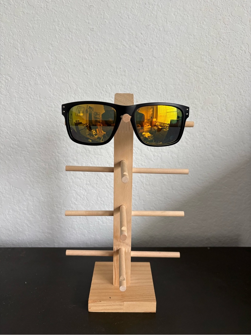 Costa Black Frame Sunglasses with Gold Mirrored Lenses